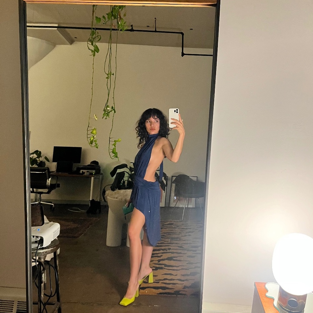 At first sight purple dress/ tailored/
